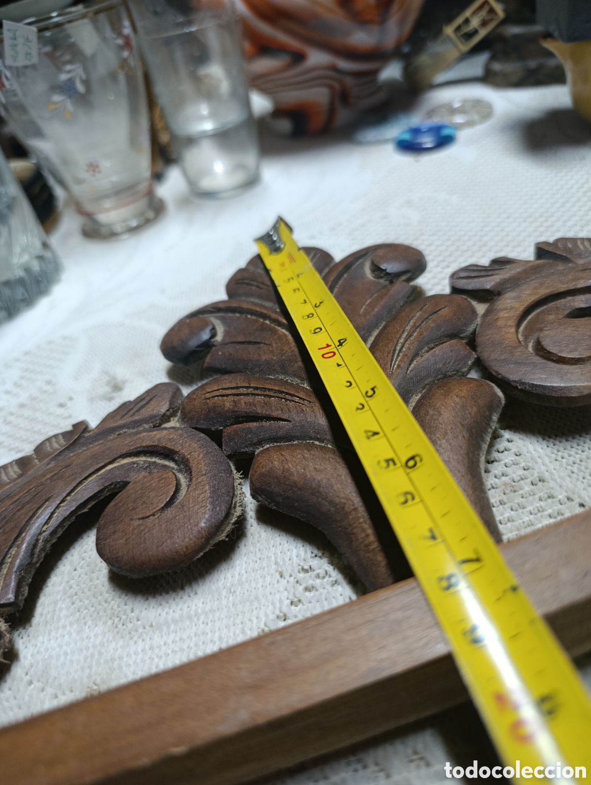 Artesan&iacute;a: Copete de madera con soporte. - Foto 6