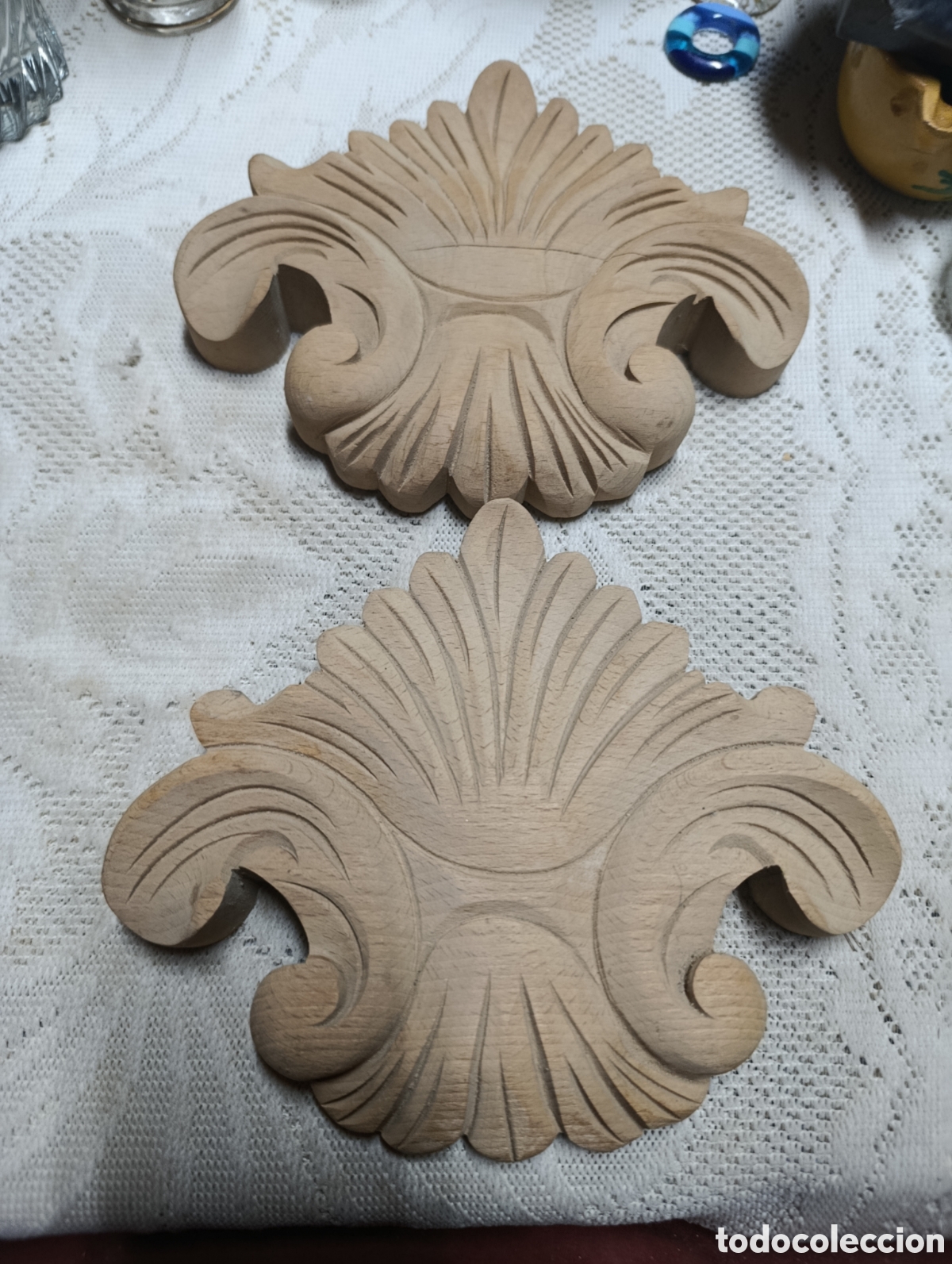 Artesan&iacute;a: Pareja de tallas de madera de haya
