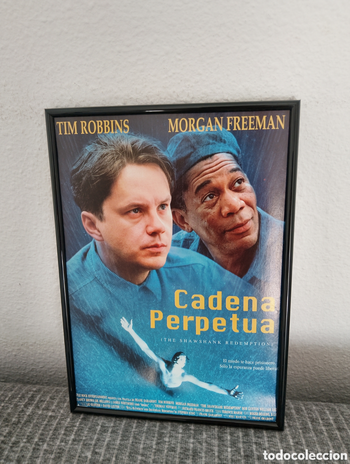 Artesan&iacute;a: Cadena perpetua anuncio original vintage a&ntilde;os 90 con marco