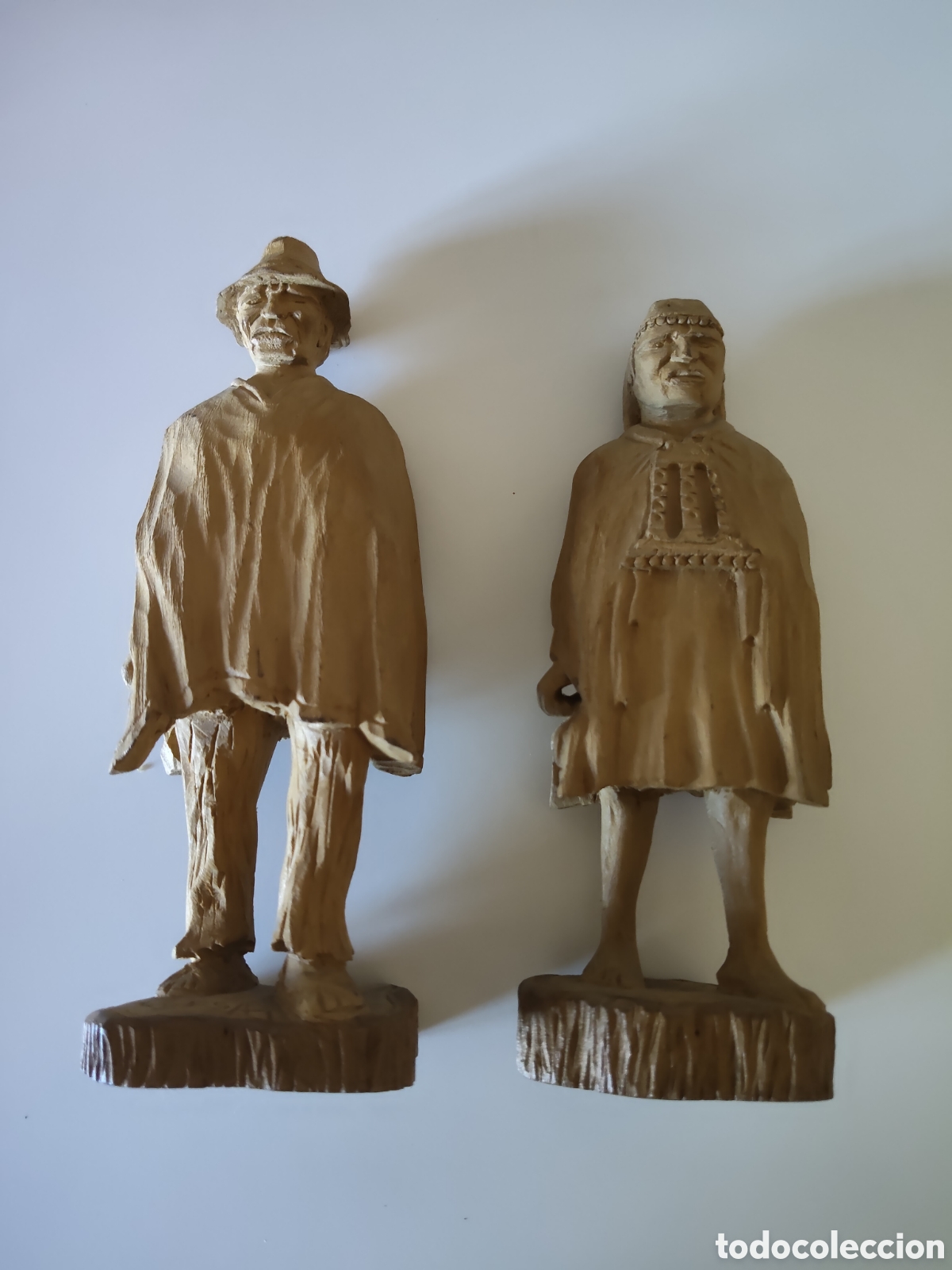 Artesan&iacute;a: Figura de madera antigua indios mapuches incas aztecas hecho a mano, 18 cm