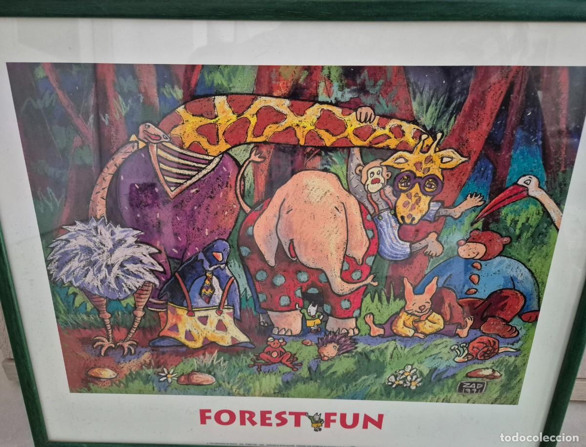 Artesan&iacute;a: Cuadro animales Forest Fun ni&ntilde;os - Foto 2