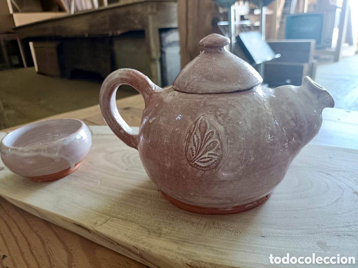 Artesan&iacute;a: Juego de t&eacute; artesanal de cer&aacute;mica &ndash; Tetera con 6 cuencos