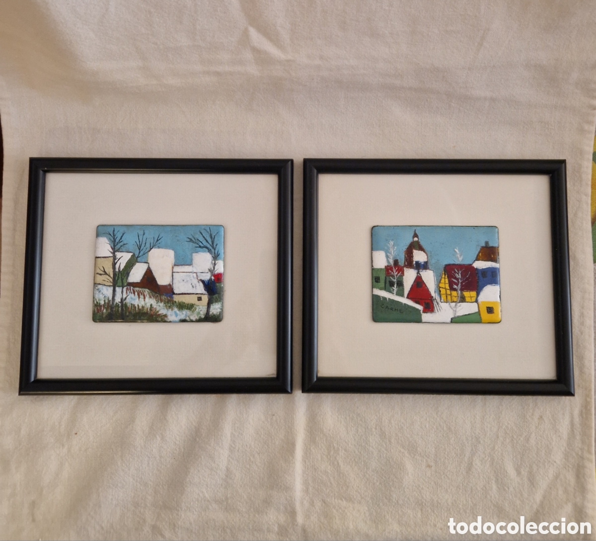 Artesan&iacute;a: Dos cuadros al esmalte - Foto 1