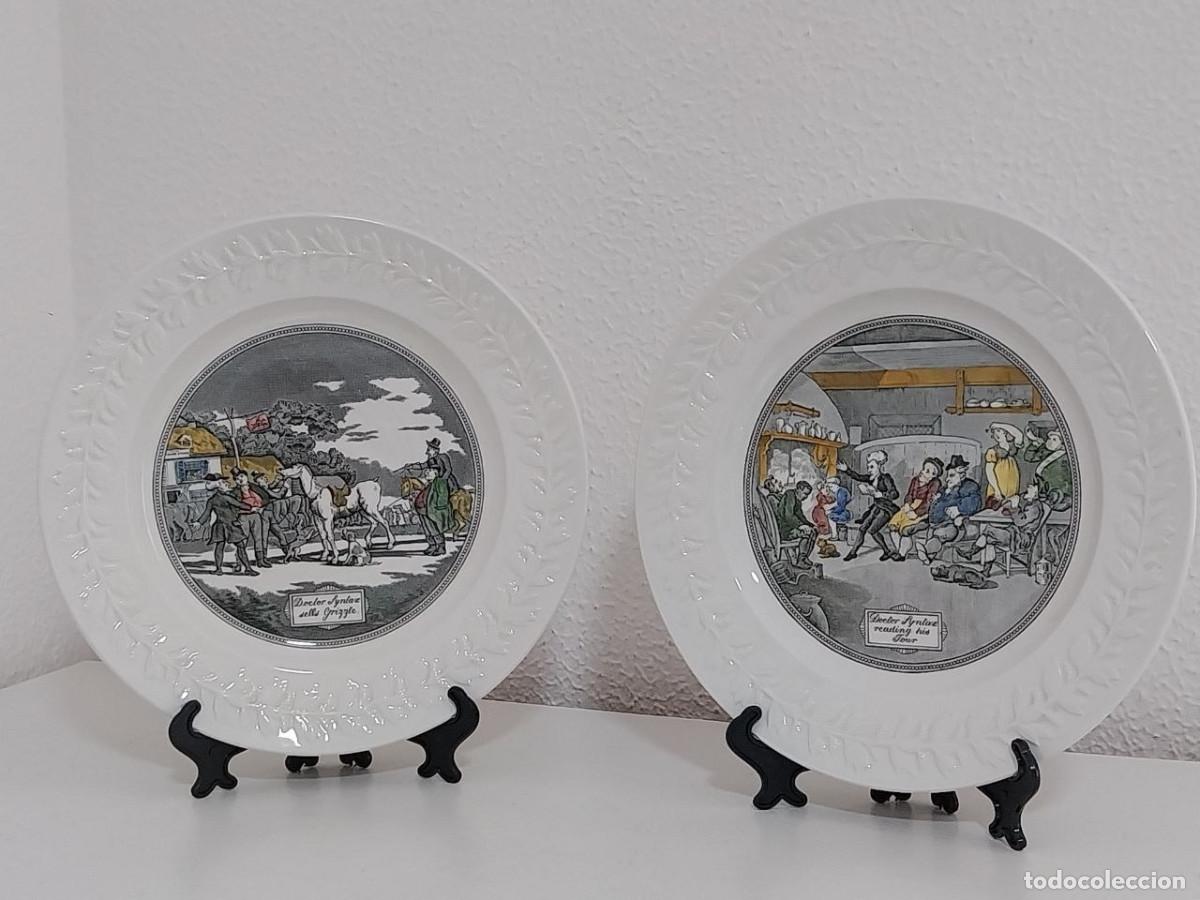 Artesan&iacute;a: Pareja Platos Colecci&oacute;n Adams Wedgwood - Doctor Syntax