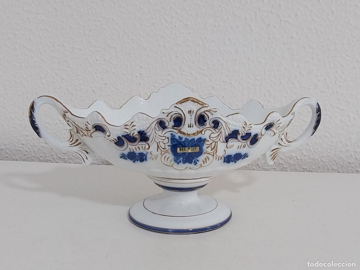 Artesan&iacute;a: Centro de Mesa Porcelana Victoria - Oro de 1&ordf; Ley (30cm)