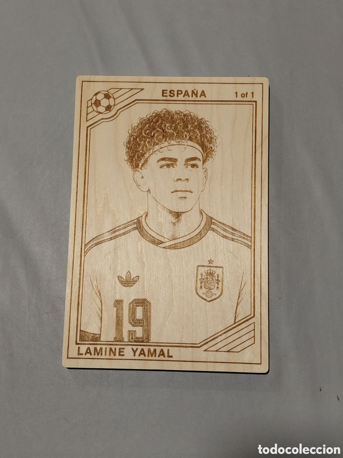 Artesan&iacute;a: Cuadro grabado a l&aacute;ser Lamine Yamal 1/1