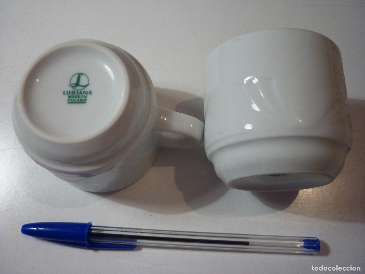 Artesan&iacute;a: DOS TAZAS DE PORCELANA BLANCA DE POLONIA LUBIANA