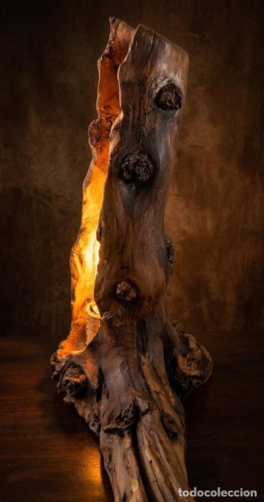 Artesan&iacute;a: L&aacute;mpara hecha artesanalmente de madera