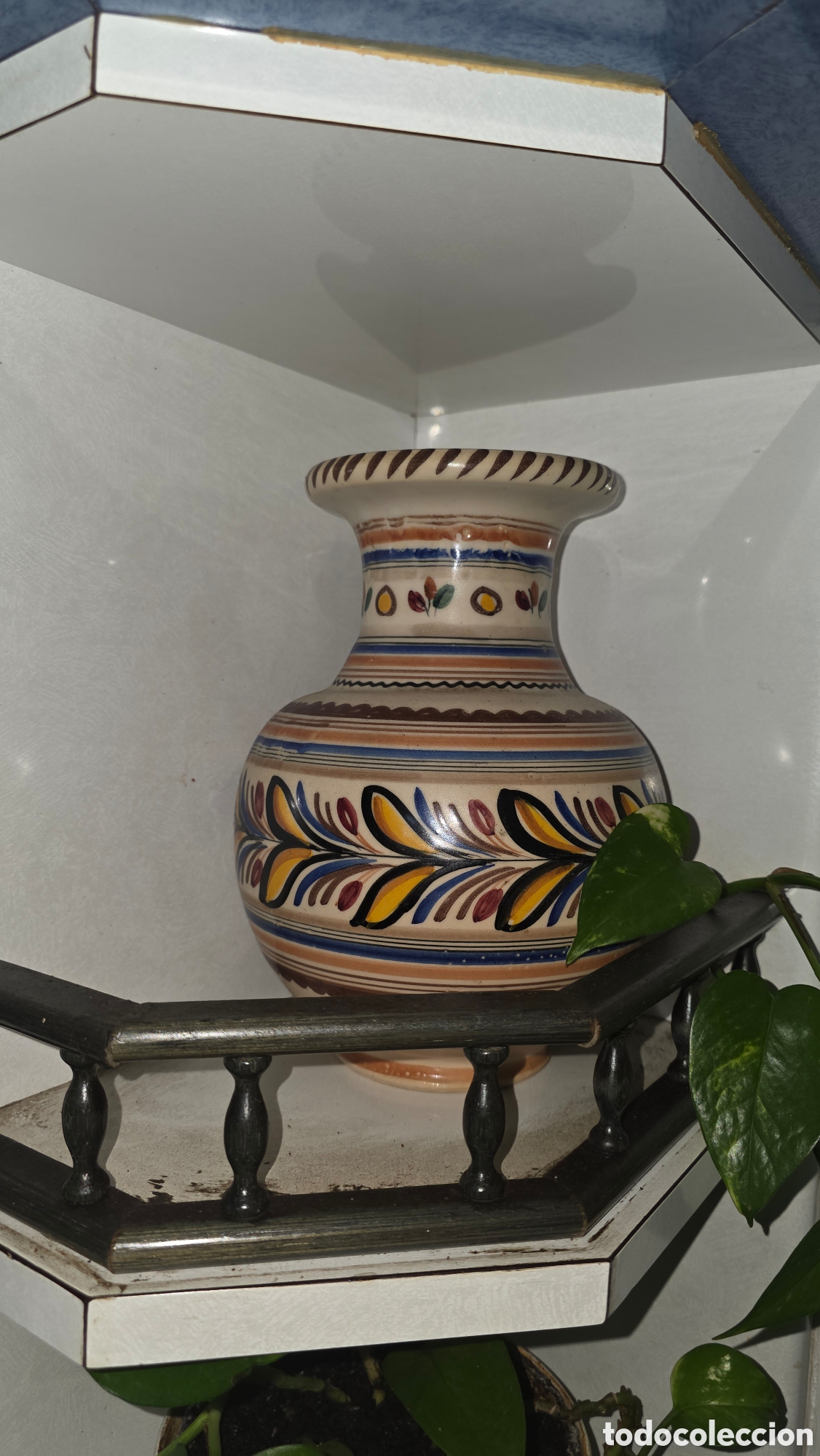 Artesan&iacute;a: Pareja de Jarrones Vintage de Cer&aacute;mica de Toledo &ndash; Pintados a Mano
