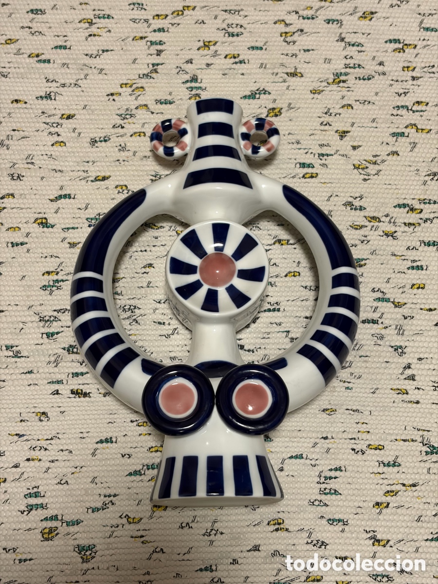 Artesan&iacute;a: Sargadelos &mdash; cantimplora / botija decorativa azul cobalto