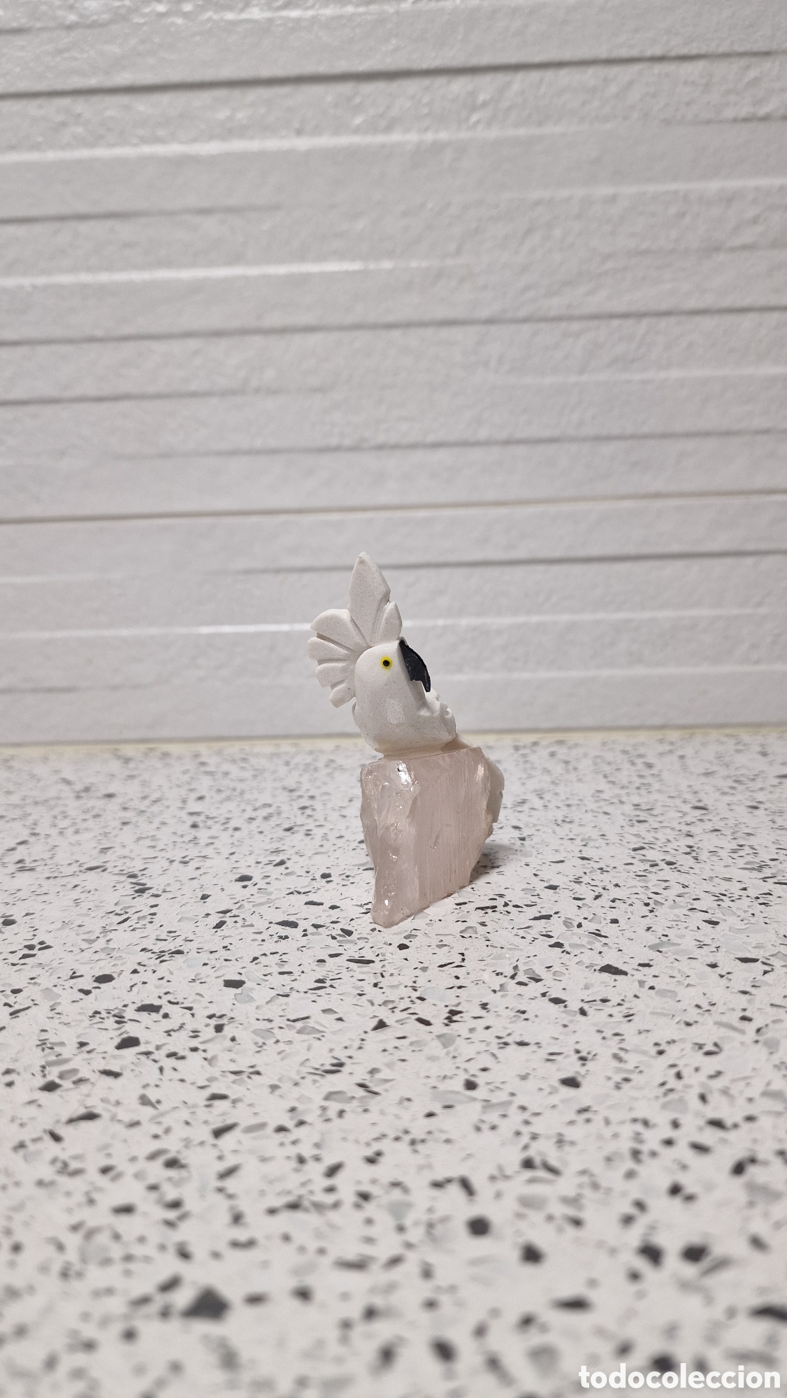 Artesan&iacute;a: Pajaro de piedra blanco