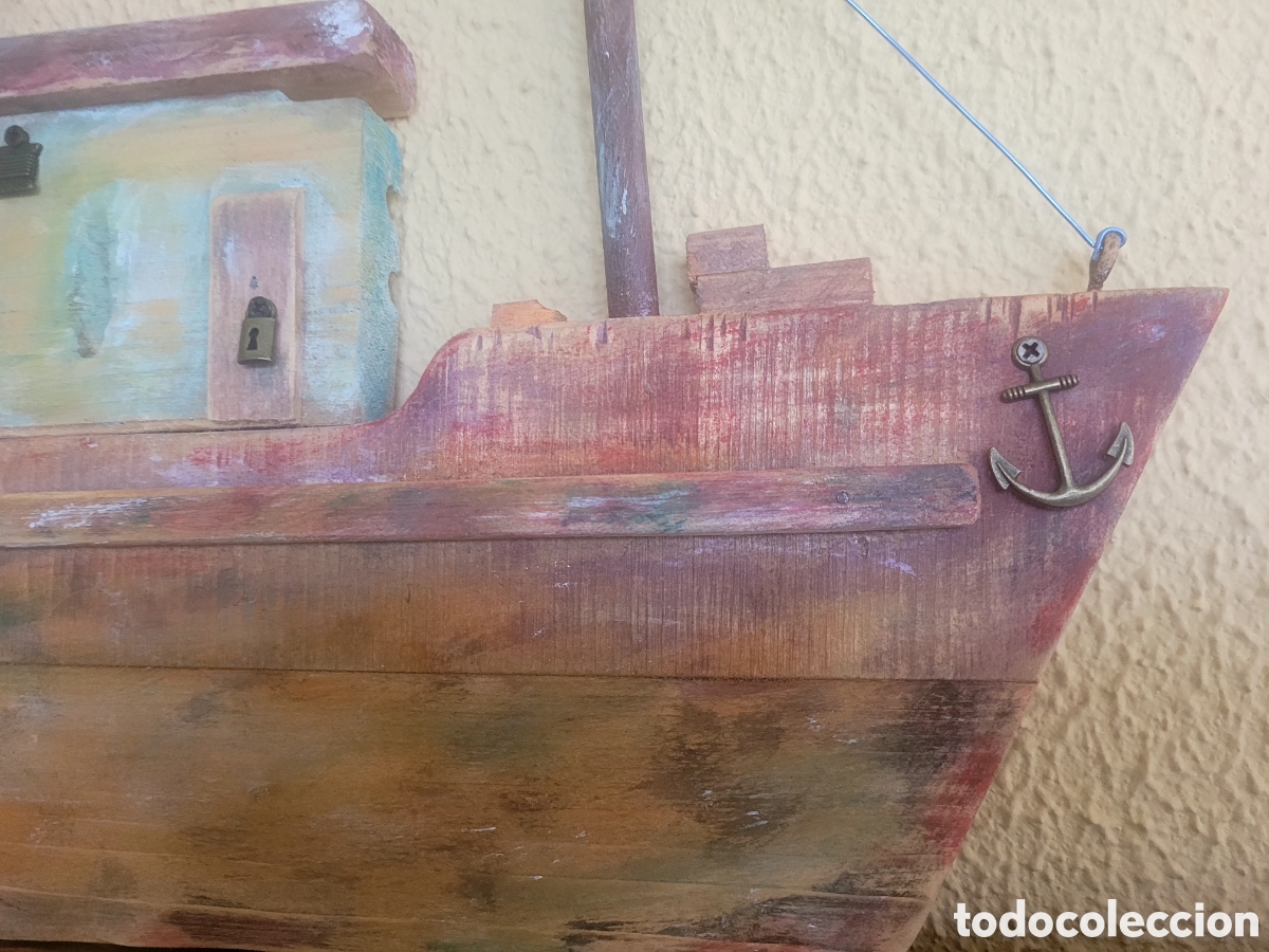 Artesan&iacute;a: Barco de madera rustico - Foto 2
