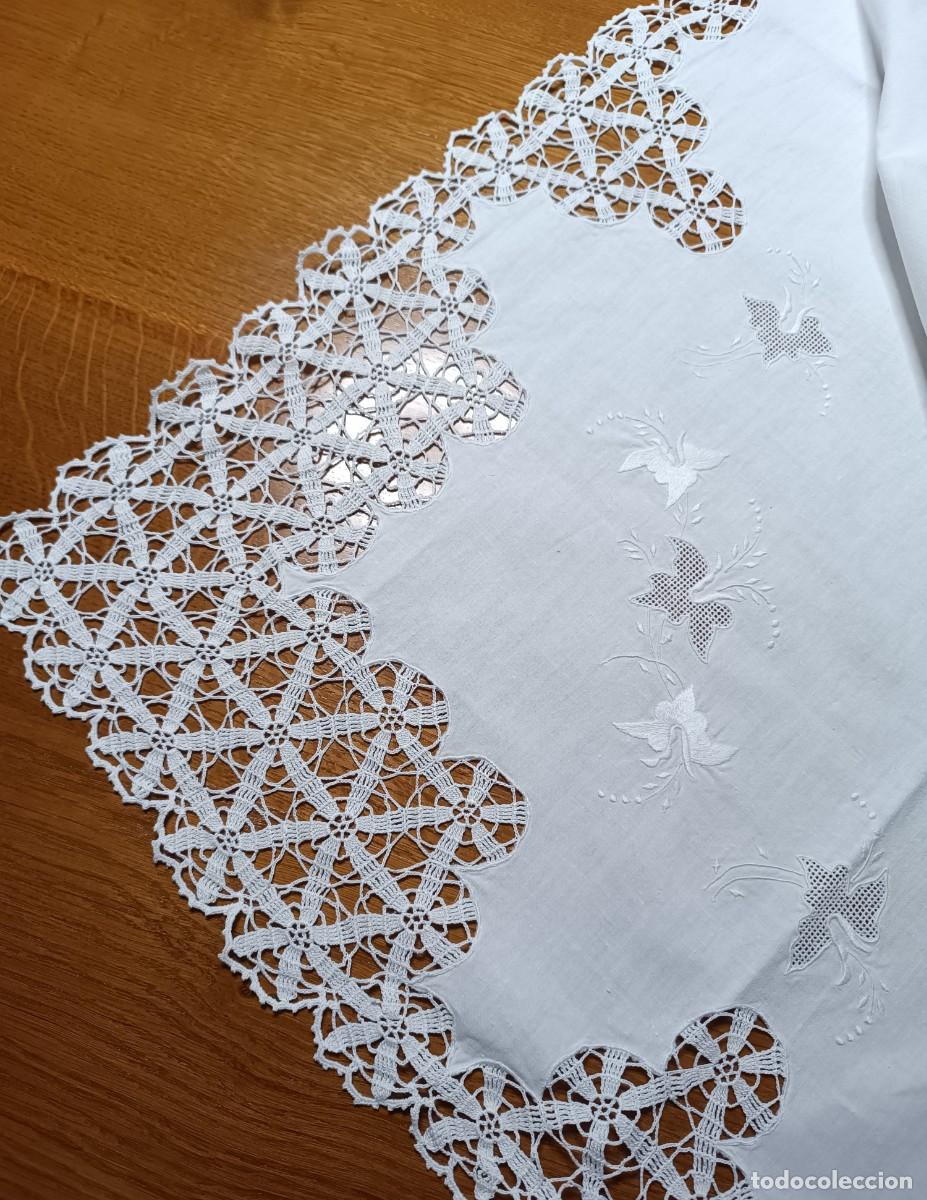 Artesan&iacute;a: Juego de sabanas antiguas bordadas a mano N&ordm;94