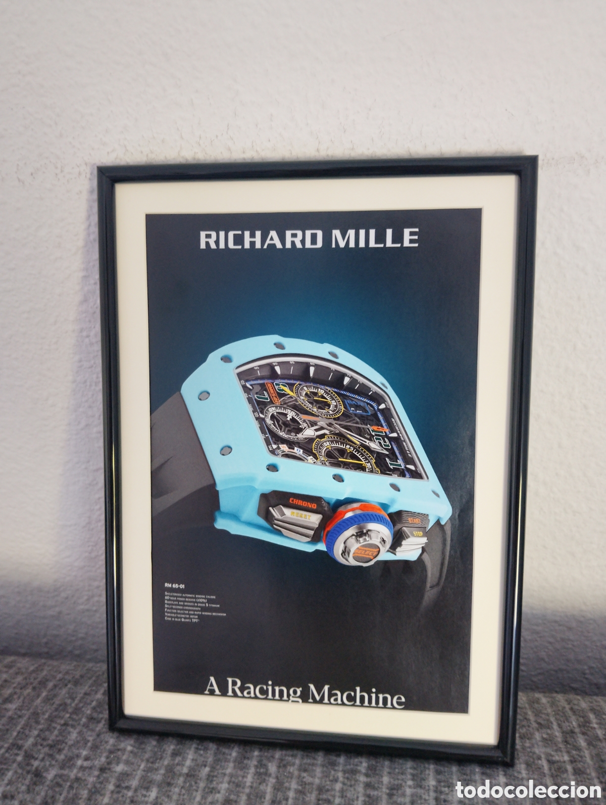 Artesan&iacute;a: Richard Mille anuncio original de reloj con marco incluido