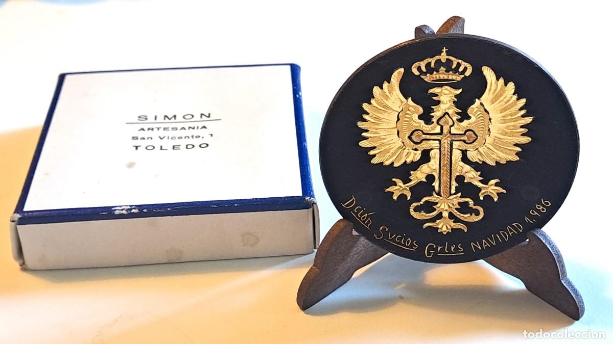 Artesan&iacute;a: PEQUE&Ntilde;O ESCUDO EJERCITO ESPA&Ntilde;OL DAMASQUINADO HECHO EN TOLEDO