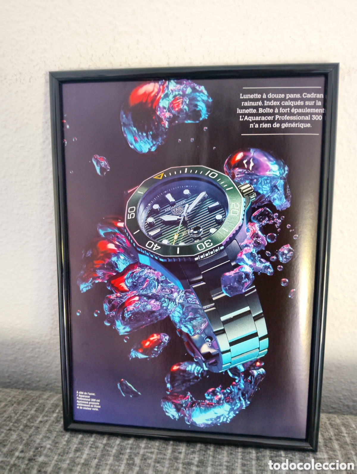 Artesan&iacute;a: Tag heuer reloj anuncio original con marco incluido