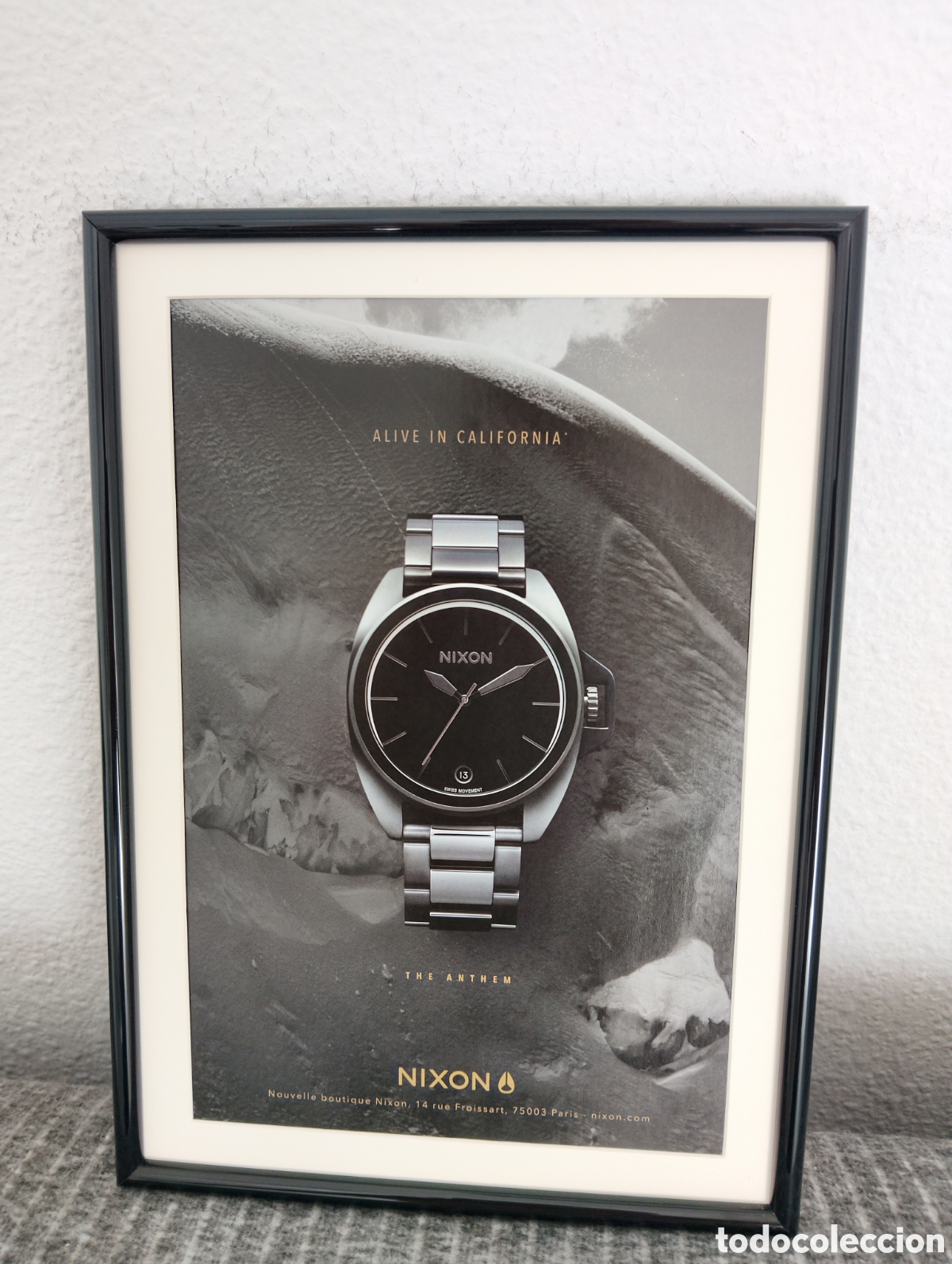 Artesan&iacute;a: Nixon Reloj anuncio original con marco