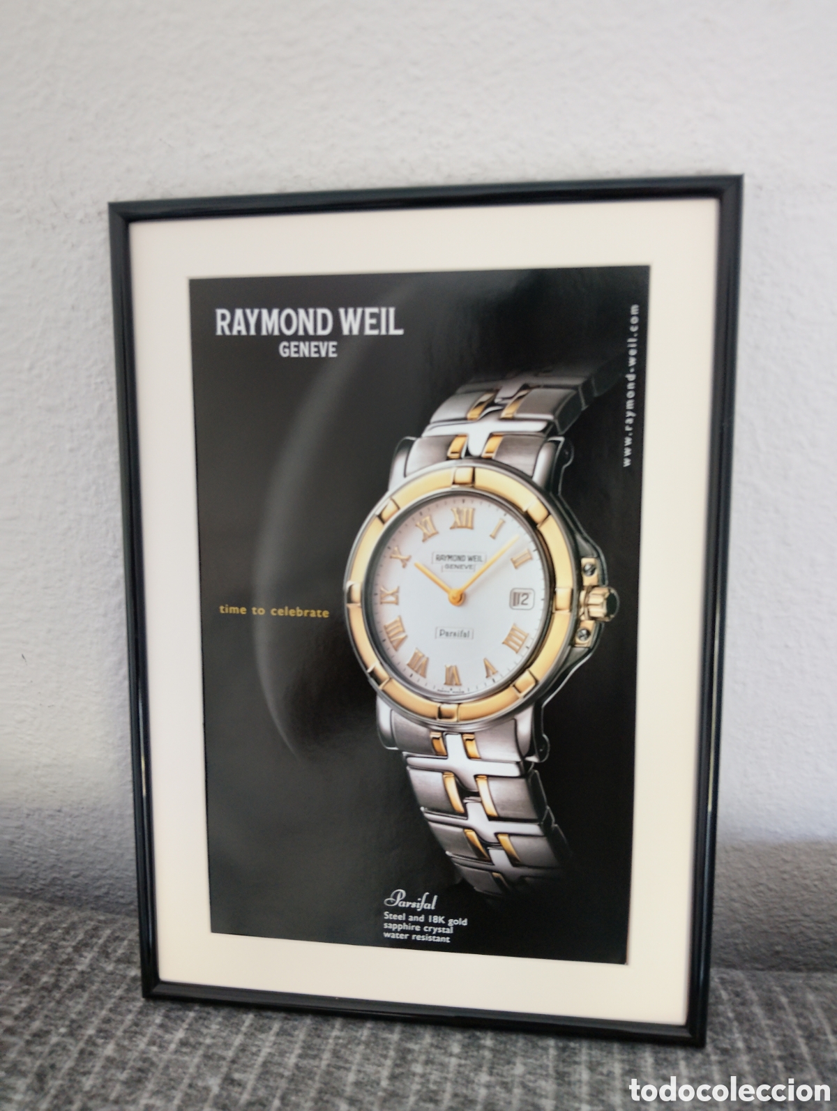 Artesan&iacute;a: Raymond Weil reloj Anuncio original con marco