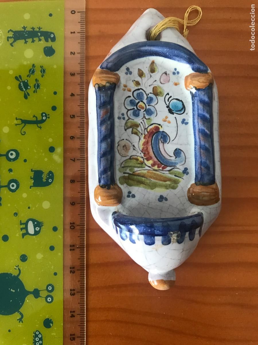 Artesan&iacute;a: Benditera pintada a mano, Puente del Arzobispo. Firmado Bruno