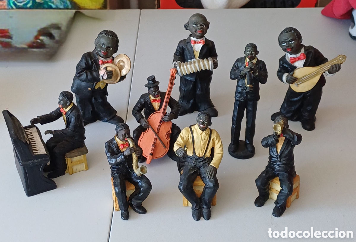 Artesan&iacute;a: 9 Figuras de M&uacute;sicos Vintage