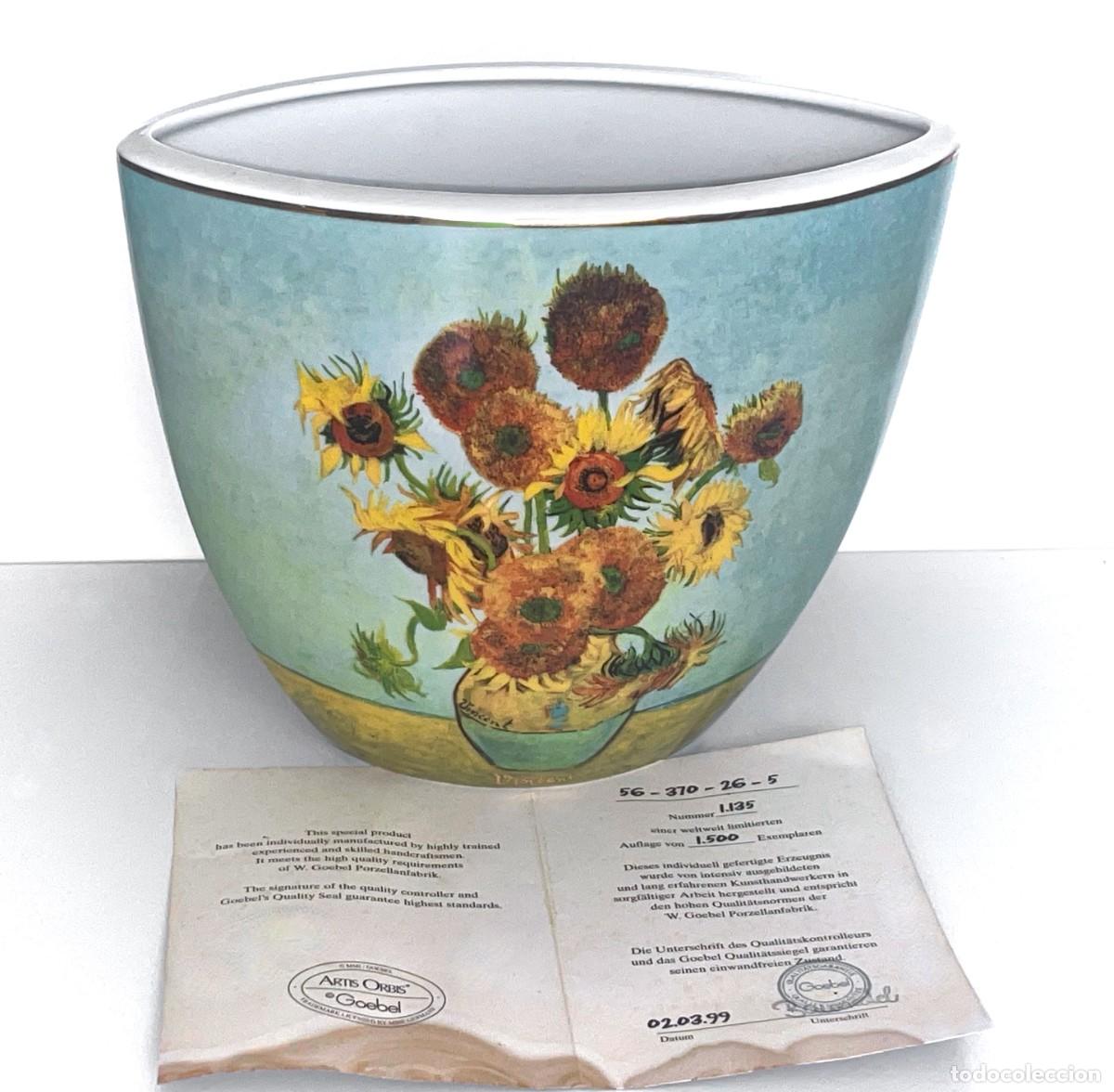 Artesan&iacute;a: Jarr&oacute;n de porcelana Goebel Artis Orbis Vicent Van Gogh Girasoles numerado