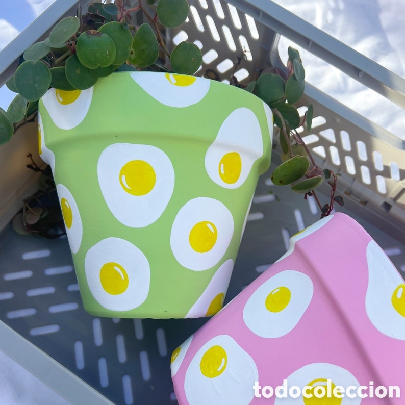 Artesan&iacute;a: maceta de coleccion con huevos - Foto 2