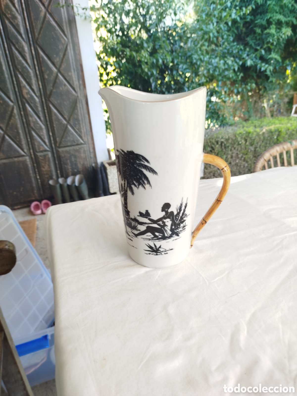 Artesan&iacute;a: Jarra de cer&aacute;mica esmaltada LIMOGES