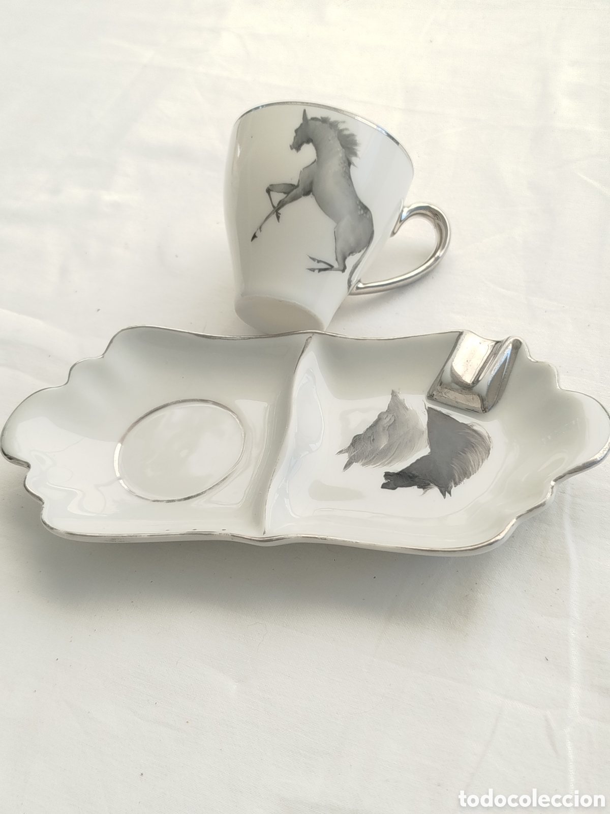 Artesan&iacute;a: Taza con platillo cenicero