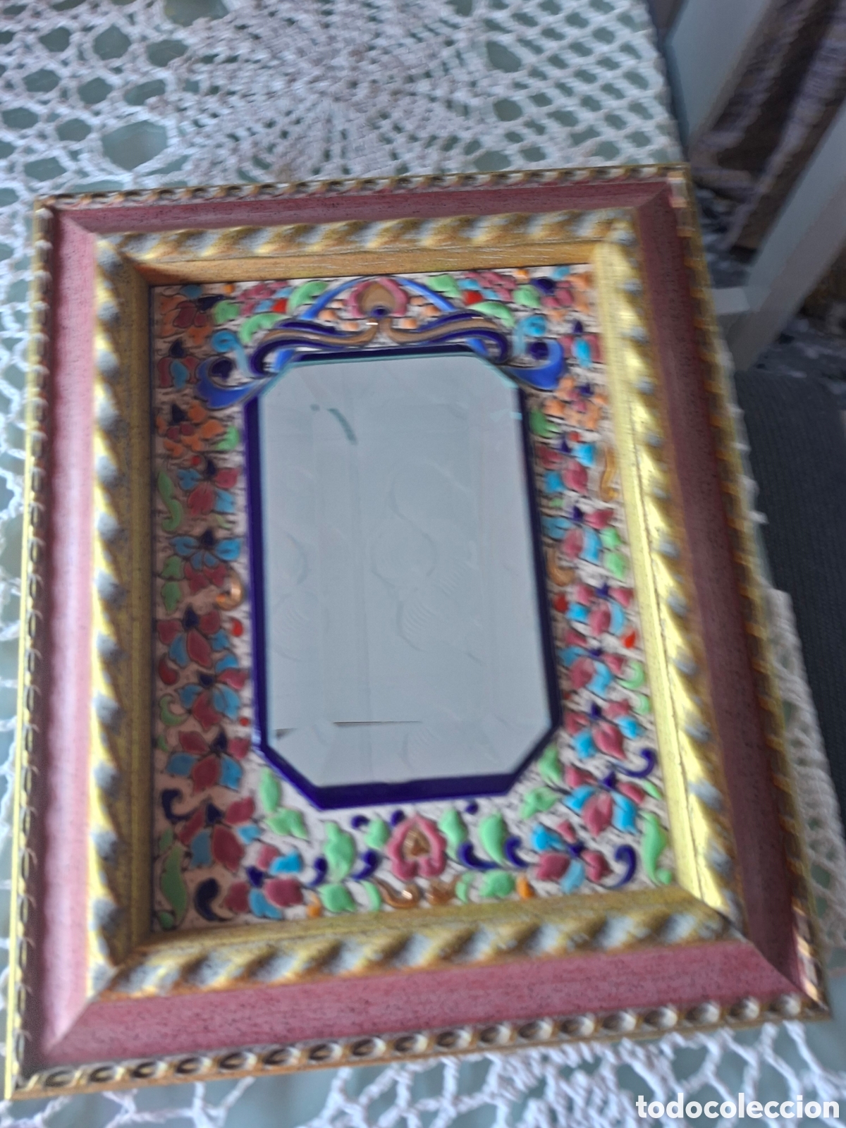 Artesan&iacute;a: Platos y cuadro andaluces dos platos de 24k pintados ha mano y piedras preciosas