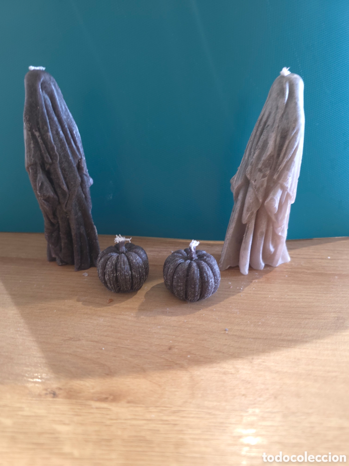 Artesanato e Manualidades: Velas Halloween Fantasma con dos calabazas