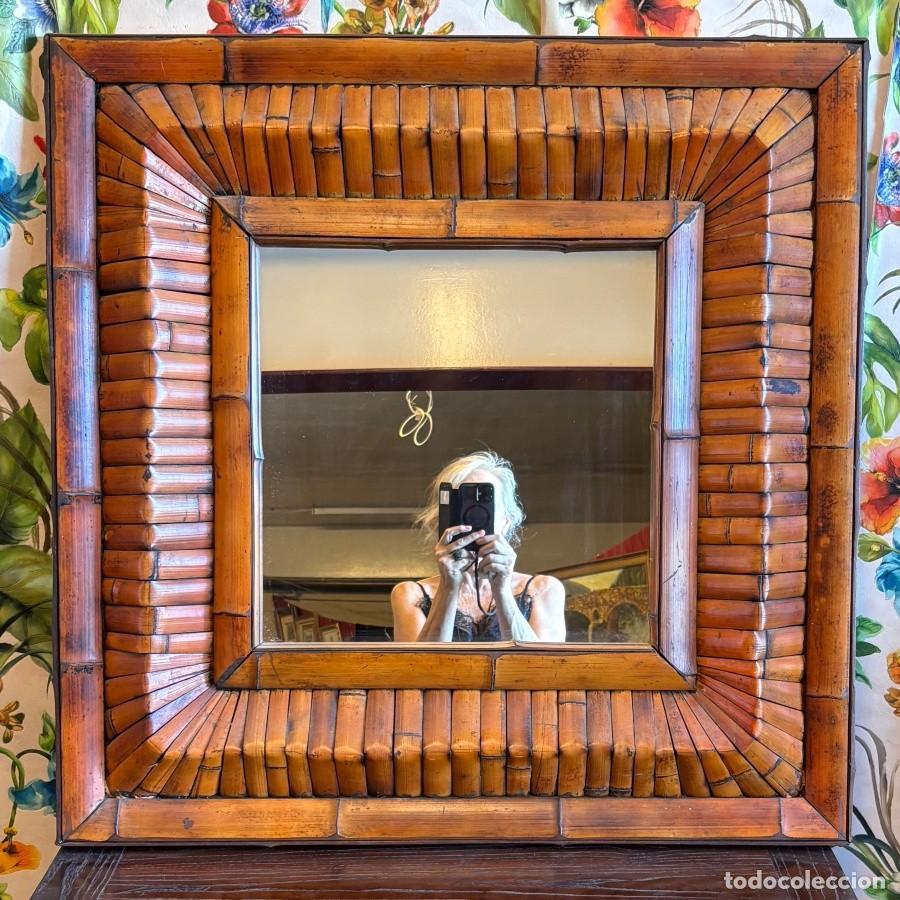 Artesan&iacute;a: Espejo Marco Bamb&uacute; Cuadrado - Foto 1
