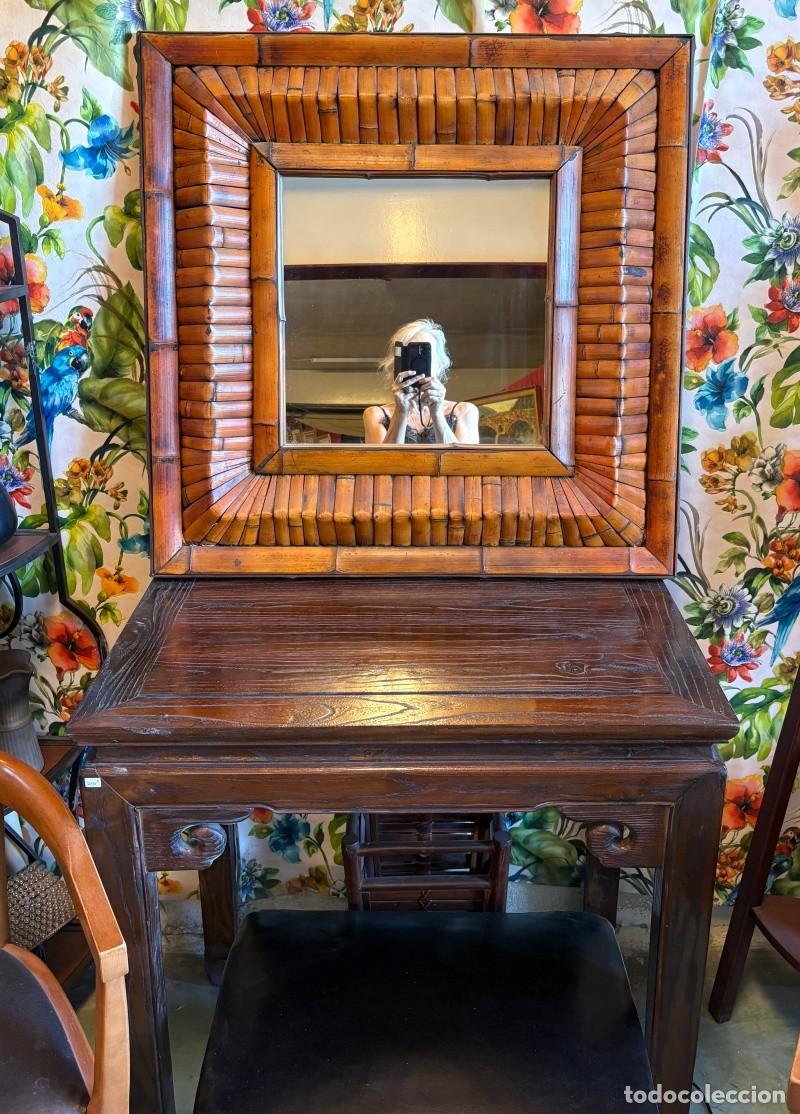 Artesan&iacute;a: Espejo Marco Bamb&uacute; Cuadrado - Foto 2