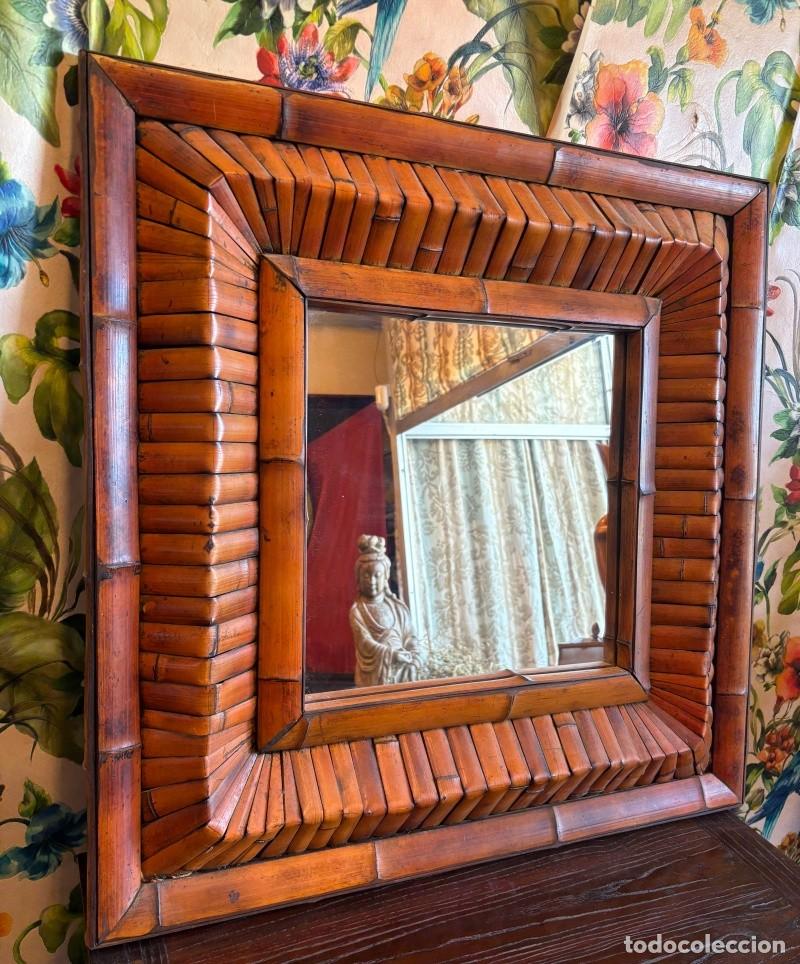 Artesan&iacute;a: Espejo Marco Bamb&uacute; Cuadrado - Foto 6