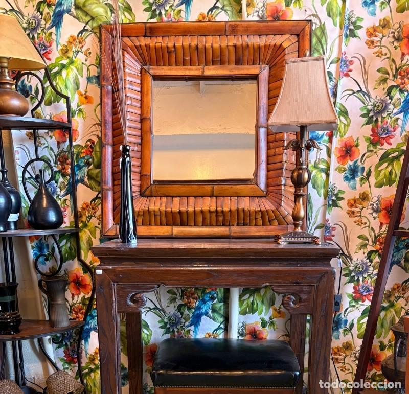 Artesan&iacute;a: Espejo Marco Bamb&uacute; Cuadrado - Foto 8