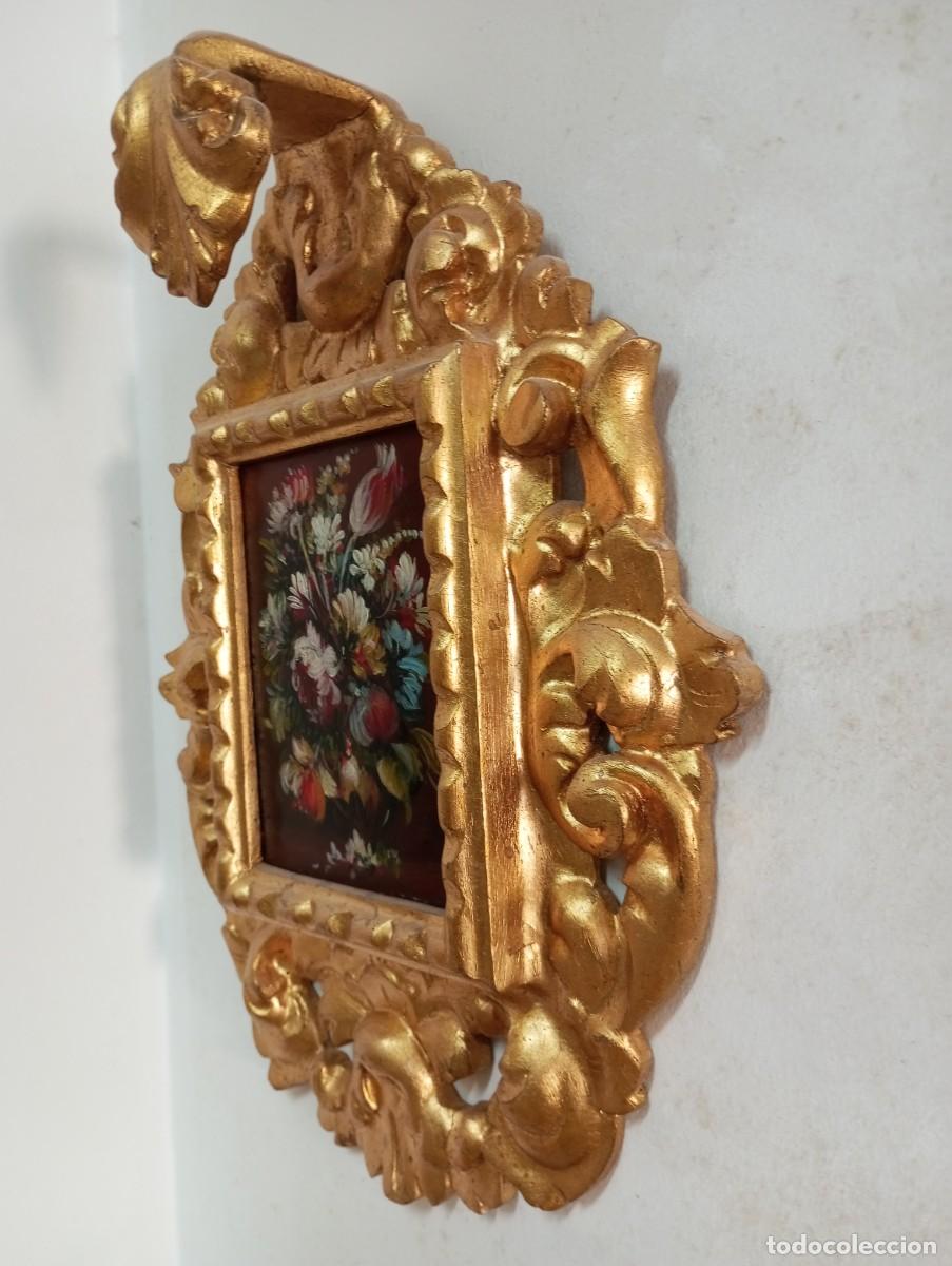 Artesan&iacute;a: Marco barroco de cabecilla con &oacute;leo - Foto 2