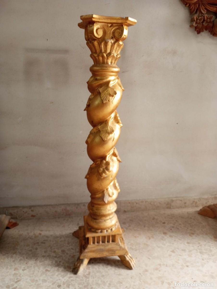 Artesan&iacute;a: Columna salom&oacute;nica dorada