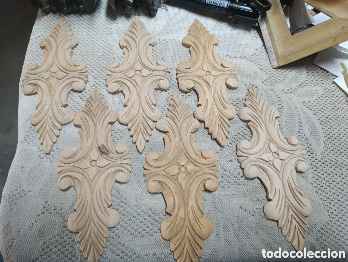 Artesan&iacute;a: Lote de 6 tallas de madera de haya.