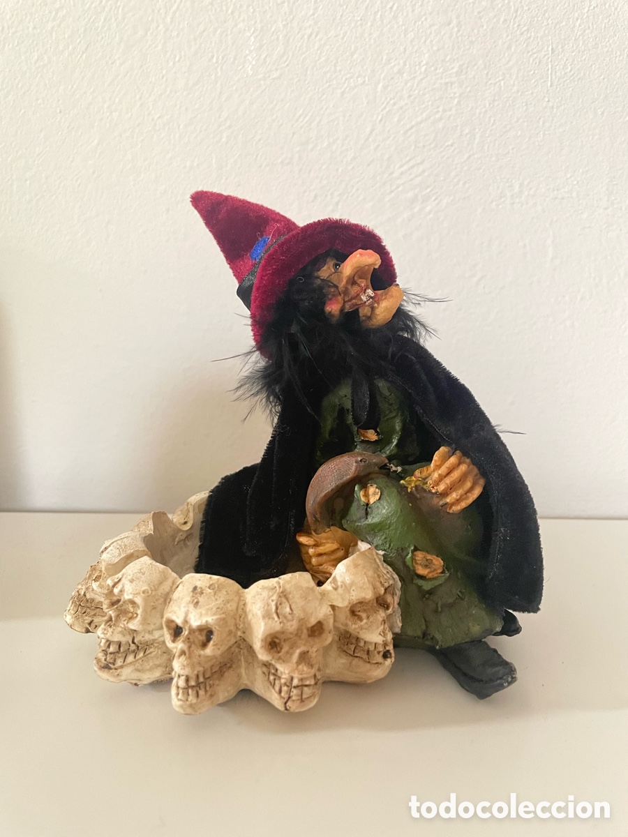 Artesan&iacute;a: Bruja de cer&aacute;mica para decoraci&oacute;n en Halloween