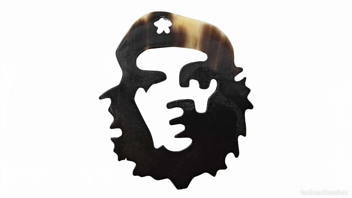 Artesan&iacute;a: CHE GUEVARA TALLADO A MANO EN HUESO DE CUERNO - SILUETA CALADA CON ESTRELLA EN LA BOINA - A&Ntilde;OS 90