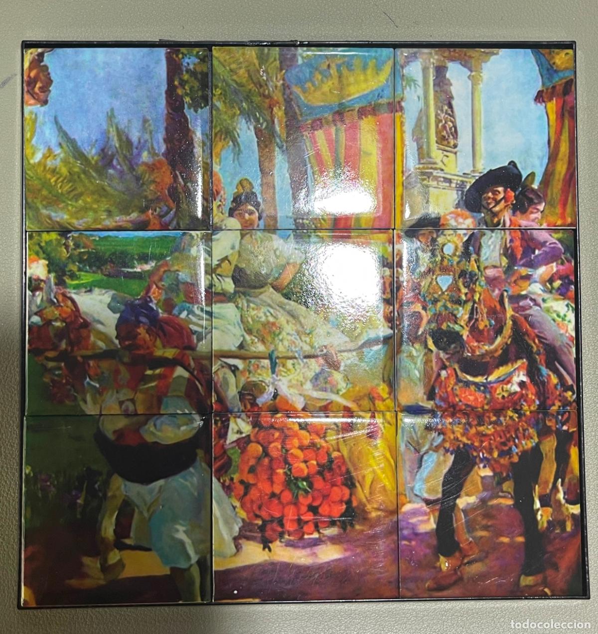 Artesan&iacute;a: Cuadro de azulejos Las Grupas de Joaqu&iacute;n Sorolla