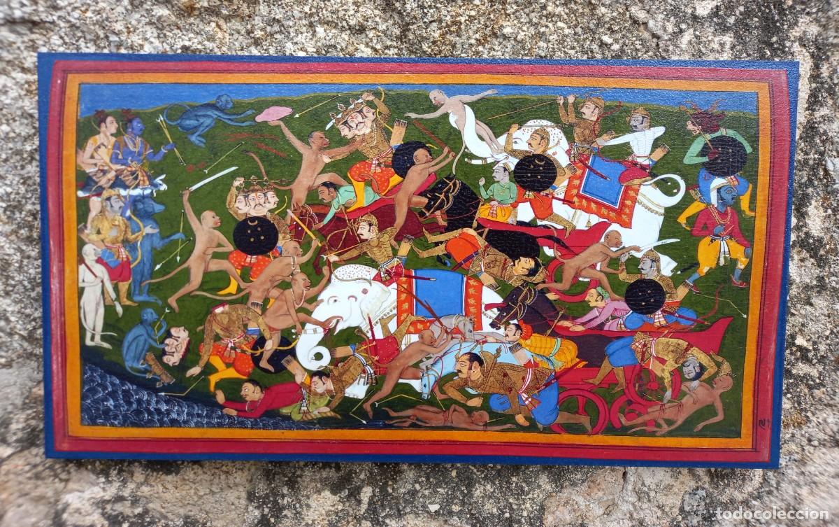 Artesan&iacute;a: Cuadro batalla Ramayana - Foto 2