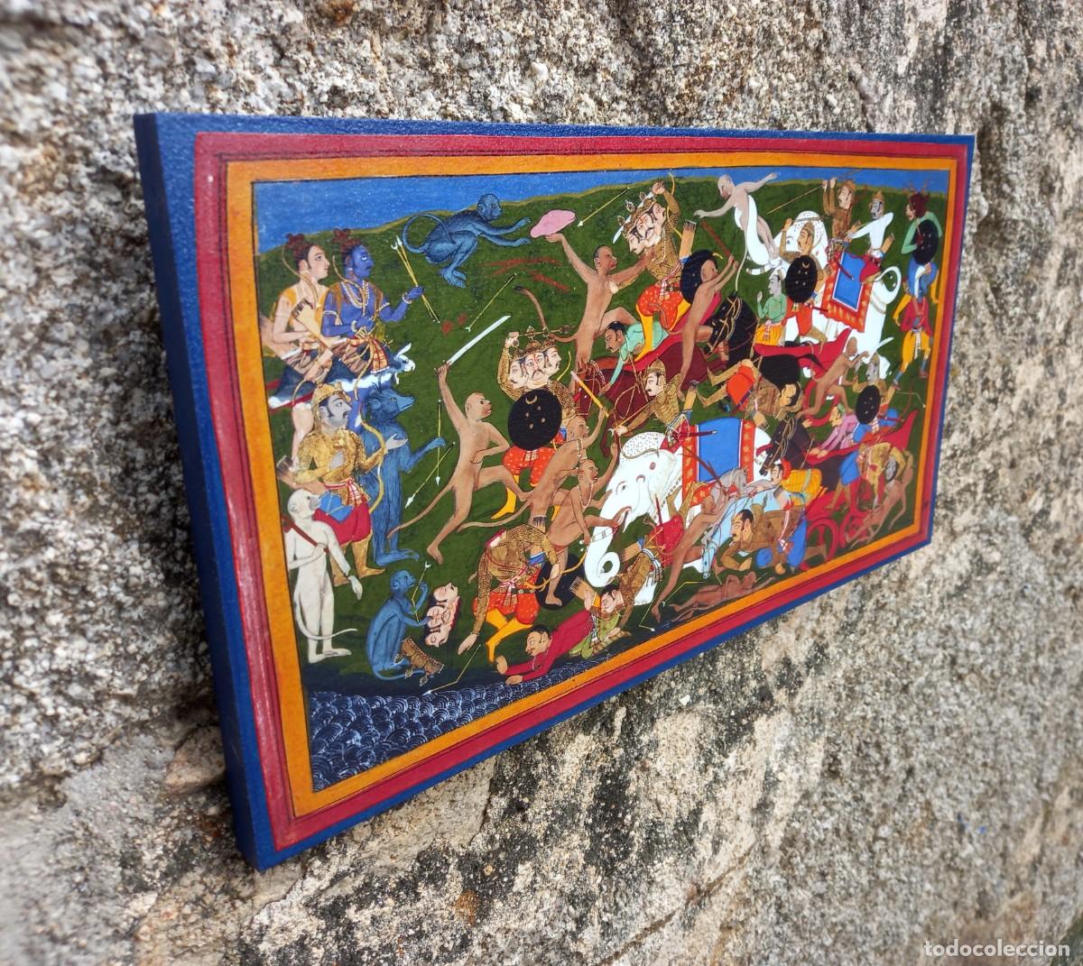 Artesan&iacute;a: Cuadro batalla Ramayana - Foto 3