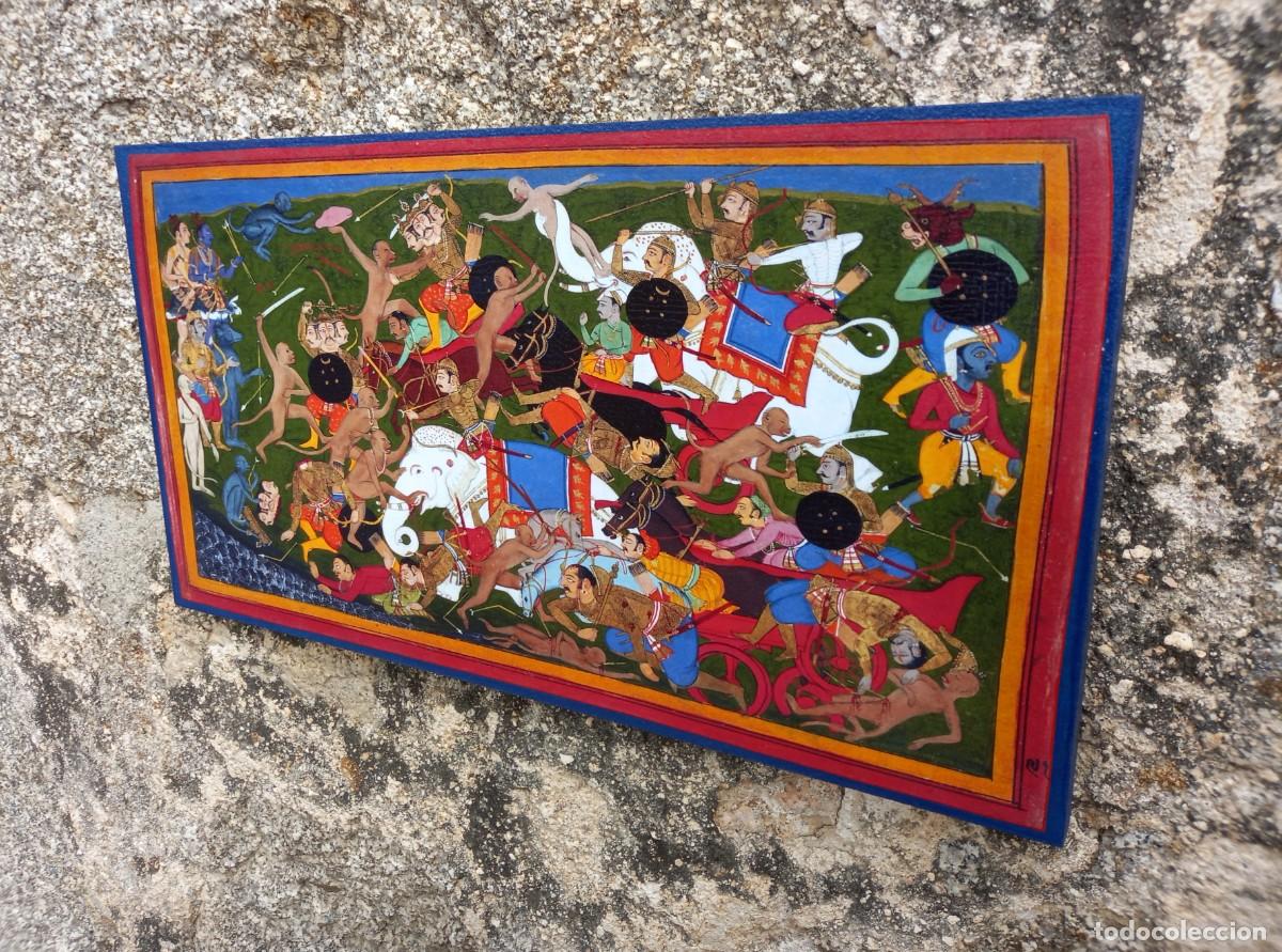 Artesan&iacute;a: Cuadro batalla Ramayana - Foto 5