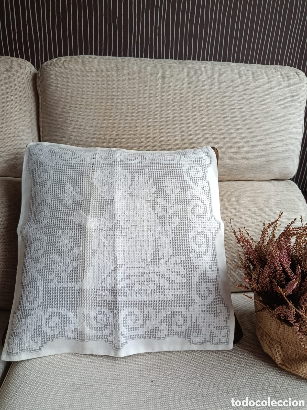 Artesan&iacute;a: Funda de cojin Lagarter - Foto 3
