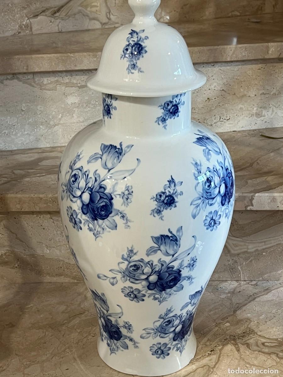 Artesan&iacute;a: Jarron porcelana blanco detalles florares de la casa Imar primeros del a&ntilde;o 1980