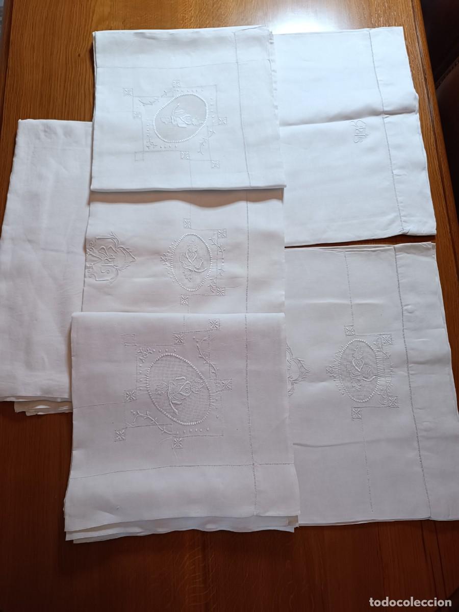 Artesan&iacute;a: Juego de sabanas de hilo antiguas con bajera N&ordm;137