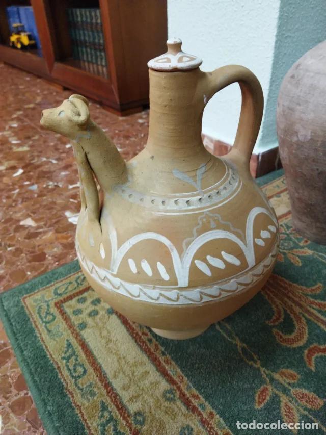 Artesan&iacute;a: Botijo de cer&aacute;mica con dise&ntilde;o animal