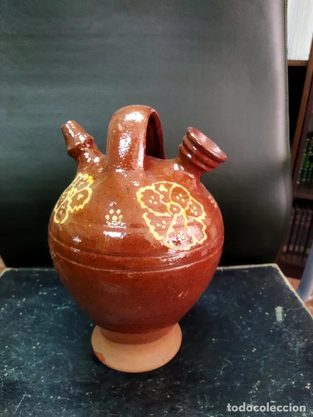Artesan&iacute;a: Botijo de barro artesanal decorado