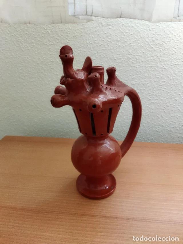 Artesan&iacute;a: Botijo de cer&aacute;mica rojo