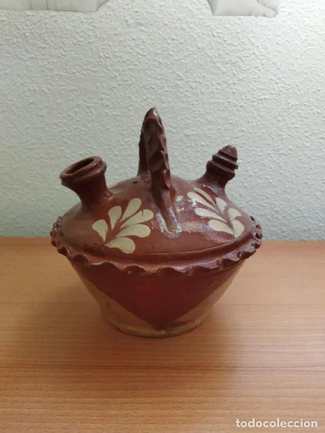 Artesan&iacute;a: Botijo de barro decorado